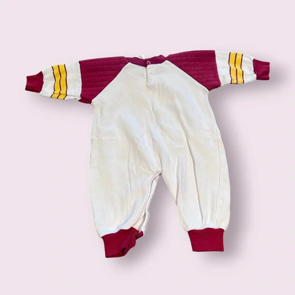 Vintage 1994 NFL Peanuts Snoopy Washington Redskins One Piece Sz 6-9 Months - Picture 8 of 11